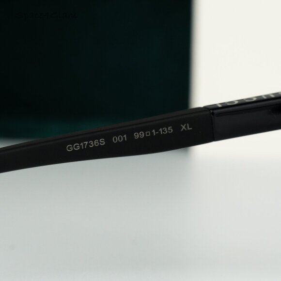 BRAND NEW Gucci GG1736S 001 Black Grey Unisex Sunglasses GG 1736S - Picture 4 of 7